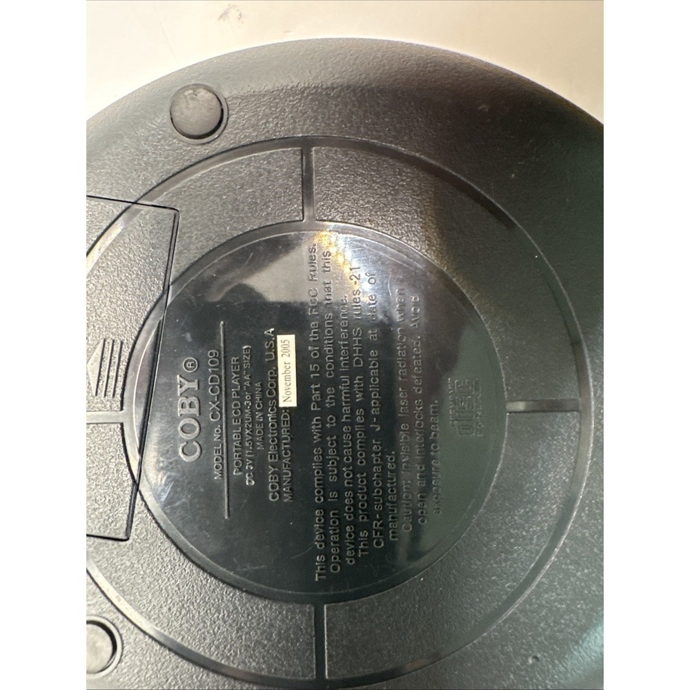 Coby Portable Compact CD Player, Untested - Picture 6 of 6